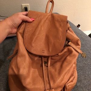 Lucky brand tan leather backpack